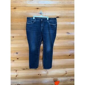Silver‎ Jeans Co Suki Skinny Jeans Women Sz 24 L29 Dark Wash High Rise Plus Size